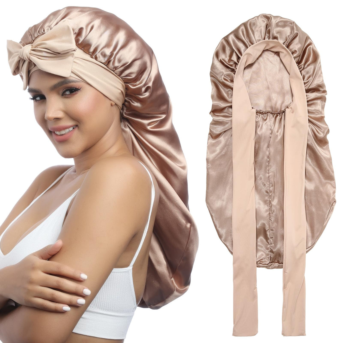 AWAYTR bonnet front view showing champagne color and neat finish for stylish protection