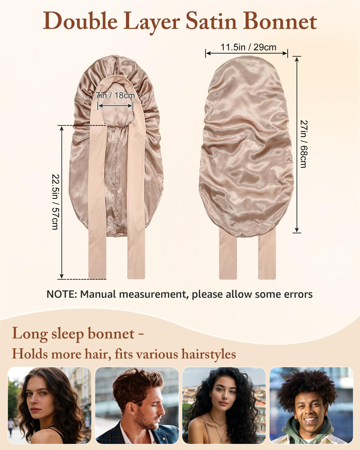 AWAYTR bonnet interior view showing roomy volume that accommodates thick hair