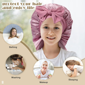 AWAYTR child wearing bonnet while sleeping showing comfortable overnight protection