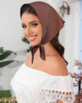 AWAYTR flat lay triangle scarf showing shape and styling versatility