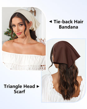 AWAYTR bandana worn over loose hair showing stylish boho look and coverage