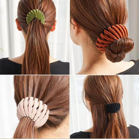 Aweoisa in-use bun style demonstrating easy updo creation and comfortable secure hold benefit