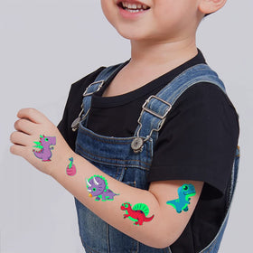AWINMAY tattoo applied to child's arm demonstrating fun wear