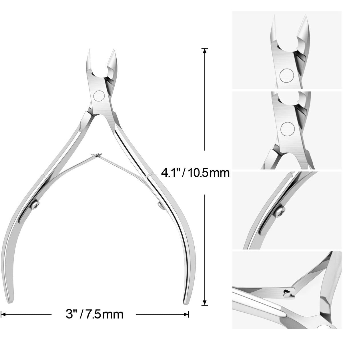 Awpeye close-up of sharp stainless steel blades, precise cutting performance