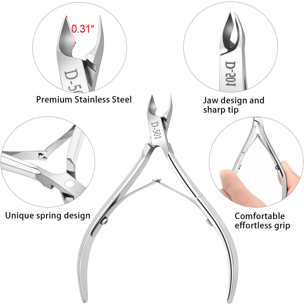 Awpeye double-spring handle detail, comfortable control and reduced hand fatigue
