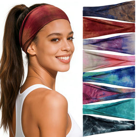 Awumbuk front view of 8-pack headbands showing colors and patterns for outfit matching