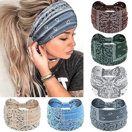 Awumbuk front view wide headband showing boho style and secure coverage