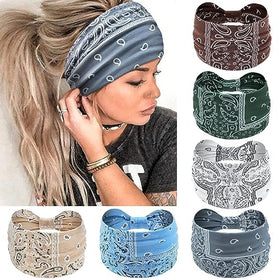 Awumbuk front view wide headband showing boho style and secure coverage