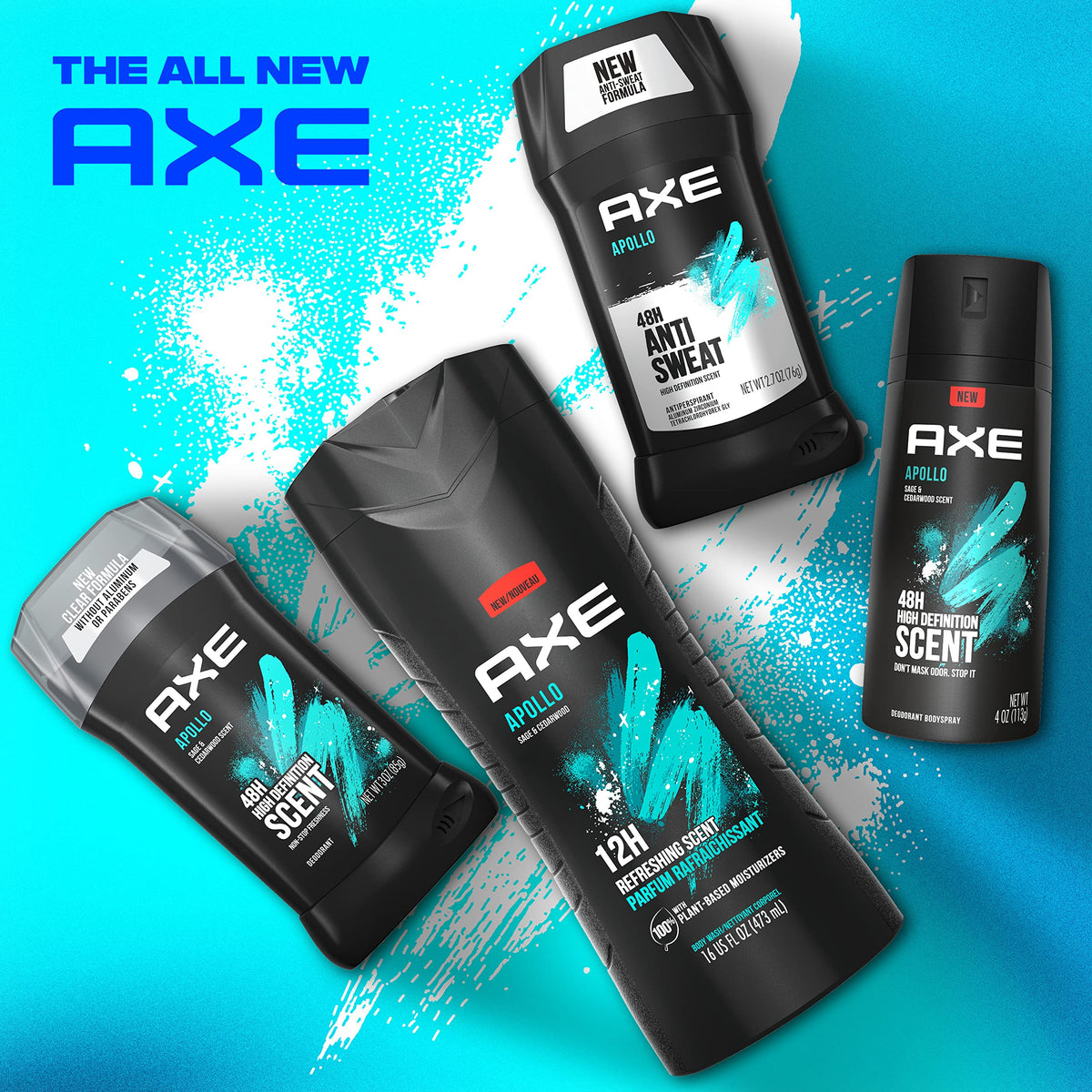 AXE Apollo label and ingredient panel showing brand transparency and product details benefit