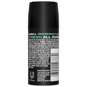 AXE Apollo side label close-up highlighting ingredients and travel size benefit: TSA-friendly details
