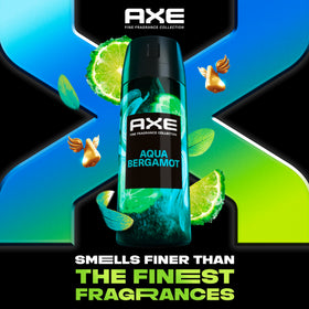 AXE Aqua Bergamot spray mist close-up showing fast refreshing effect