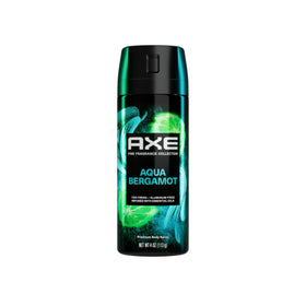 AXE Aqua Bergamot front can showing sleek packaging and premium scent
