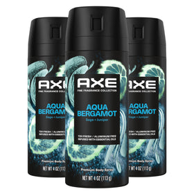 AXE Aqua Bergamot front packaging showing sleek can and branding for immediate recognition and style