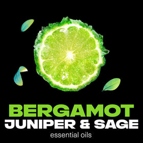 AXE Aqua Bergamot label detail highlighting bergamot and essential oils
