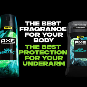 AXE Aqua Bergamot on bathroom counter in morning routine showing confidence-boosting freshness