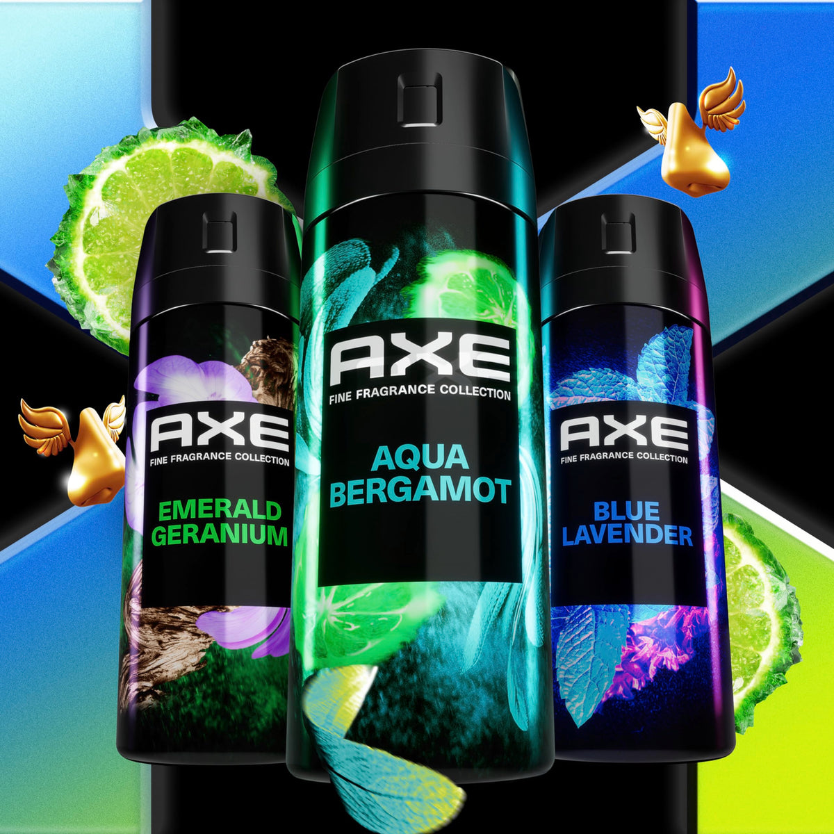 AXE Aqua Bergamot lifestyle outdoor scene conveying confident long-lasting freshness