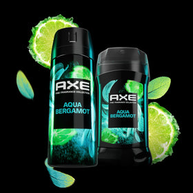 AXE Aqua Bergamot side profile can showing ingredient and safety info