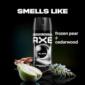 AXE Black beside a wallet illustrating travel-size convenience benefit
