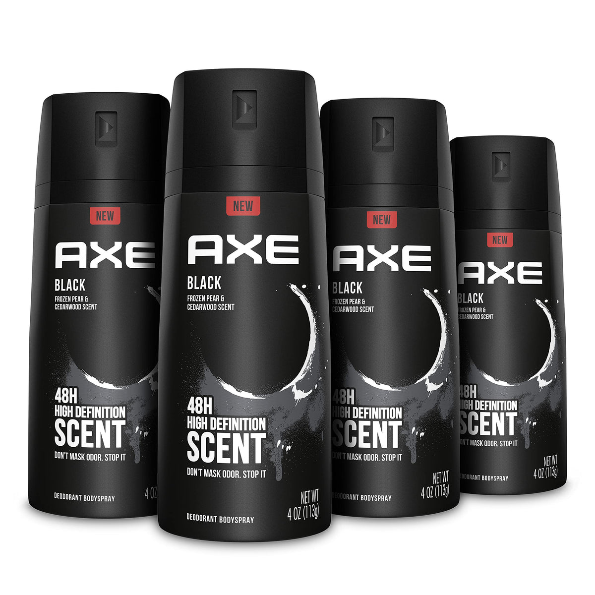 AXE Black front packaging showing sleek can and subtle branding for confident scent