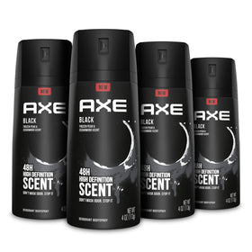 AXE Black front packaging showing sleek can and subtle branding for confident scent
