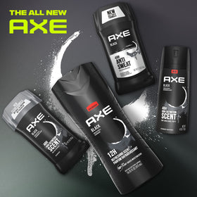 AXE Black in a gym bag lifestyle shot conveying on‑the‑go freshness after workouts
