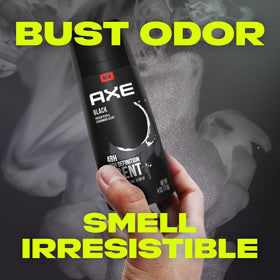 AXE Black side label showing ingredients and usage information for quick reference