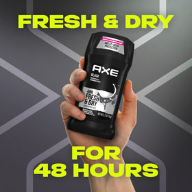 AXE Black stick texture close-up demonstrating smooth clear application