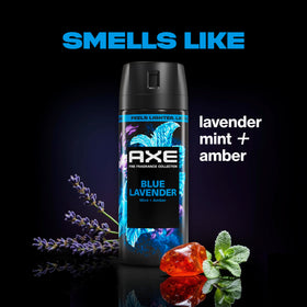 AXE Blue Lavender close-up of nozzle highlighting targeted patented spray