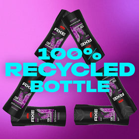 AXE bottle in hand to show scale and easy-grip design benefit