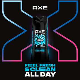 AXE Cool Ocean close-up label showing ingredients and dermatologist-tested claim