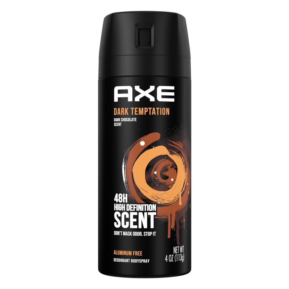 AXE Dark Temptation front cans three-pack showing packaging and value