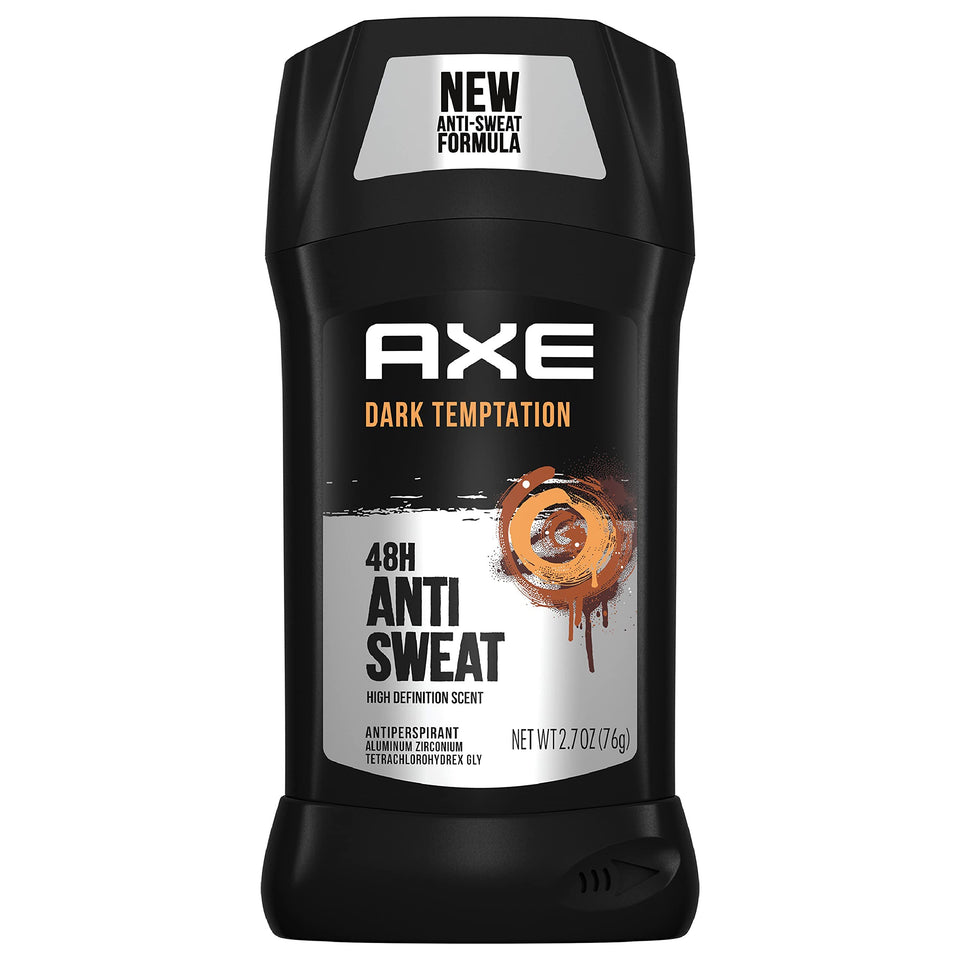 AXE Dark Temptation front pack showing label and scent benefits