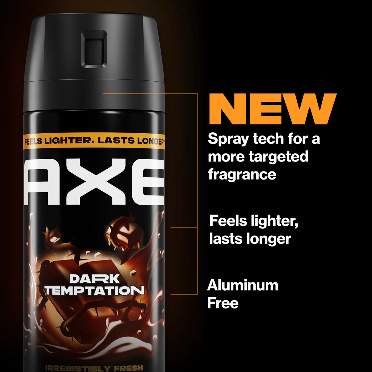 AXE side label detail showing product facts and aluminum-free benefit