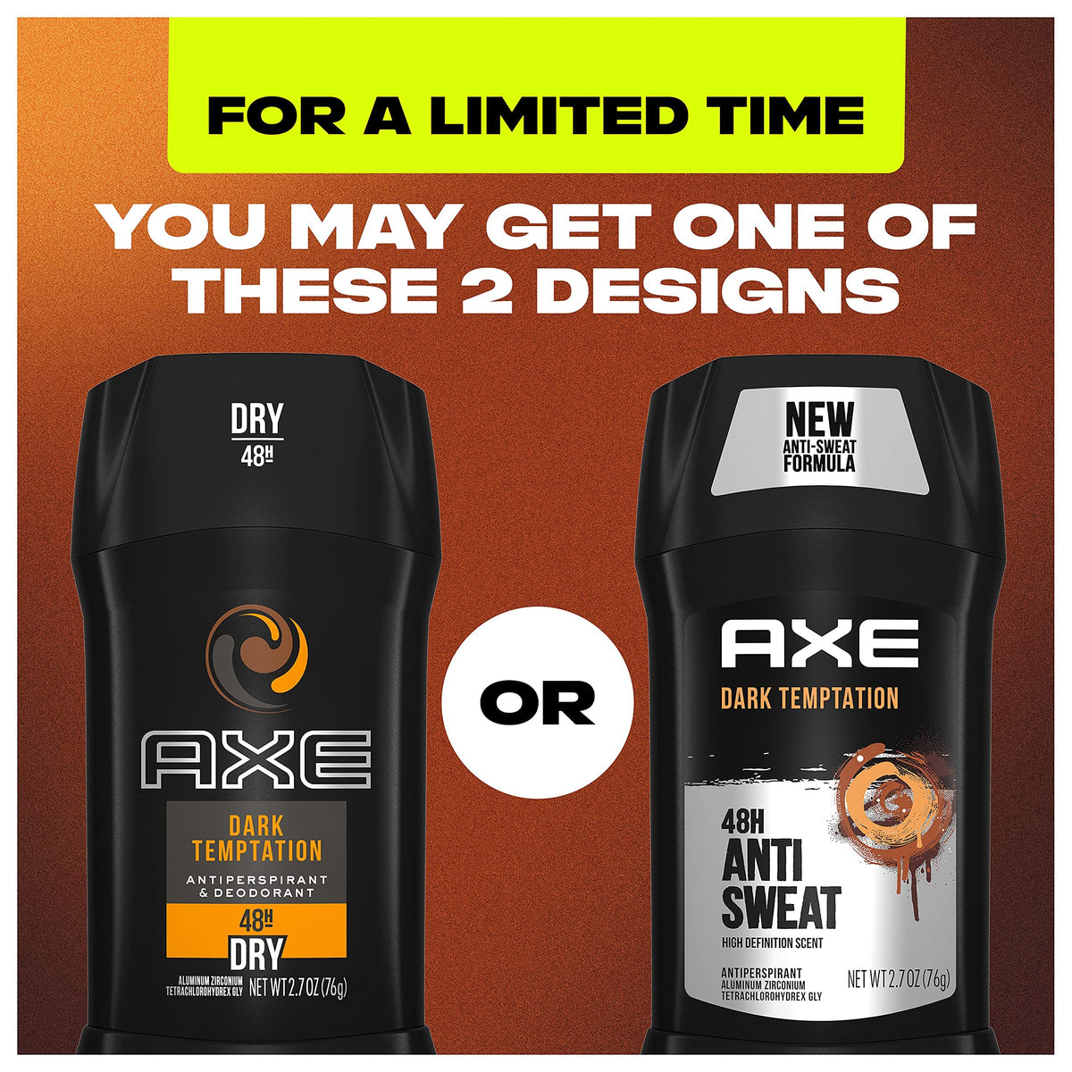 AXE Dark Temptation stick texture close-up highlighting even application