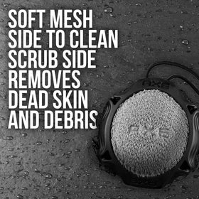 AXE Detailer mesh side close-up creating dense lather for deeper clean