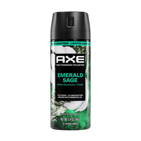AXE Emerald Sage front can showing packaging and scent identity for easy selection