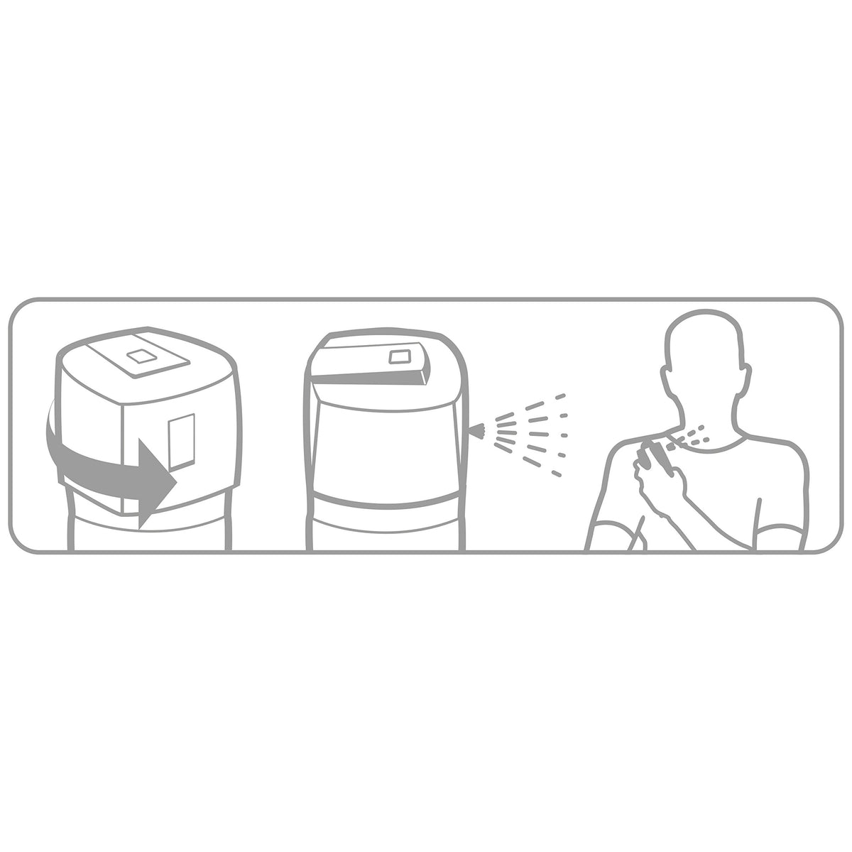 AXE Excite can held in hand to show scale and travel-friendly convenience
