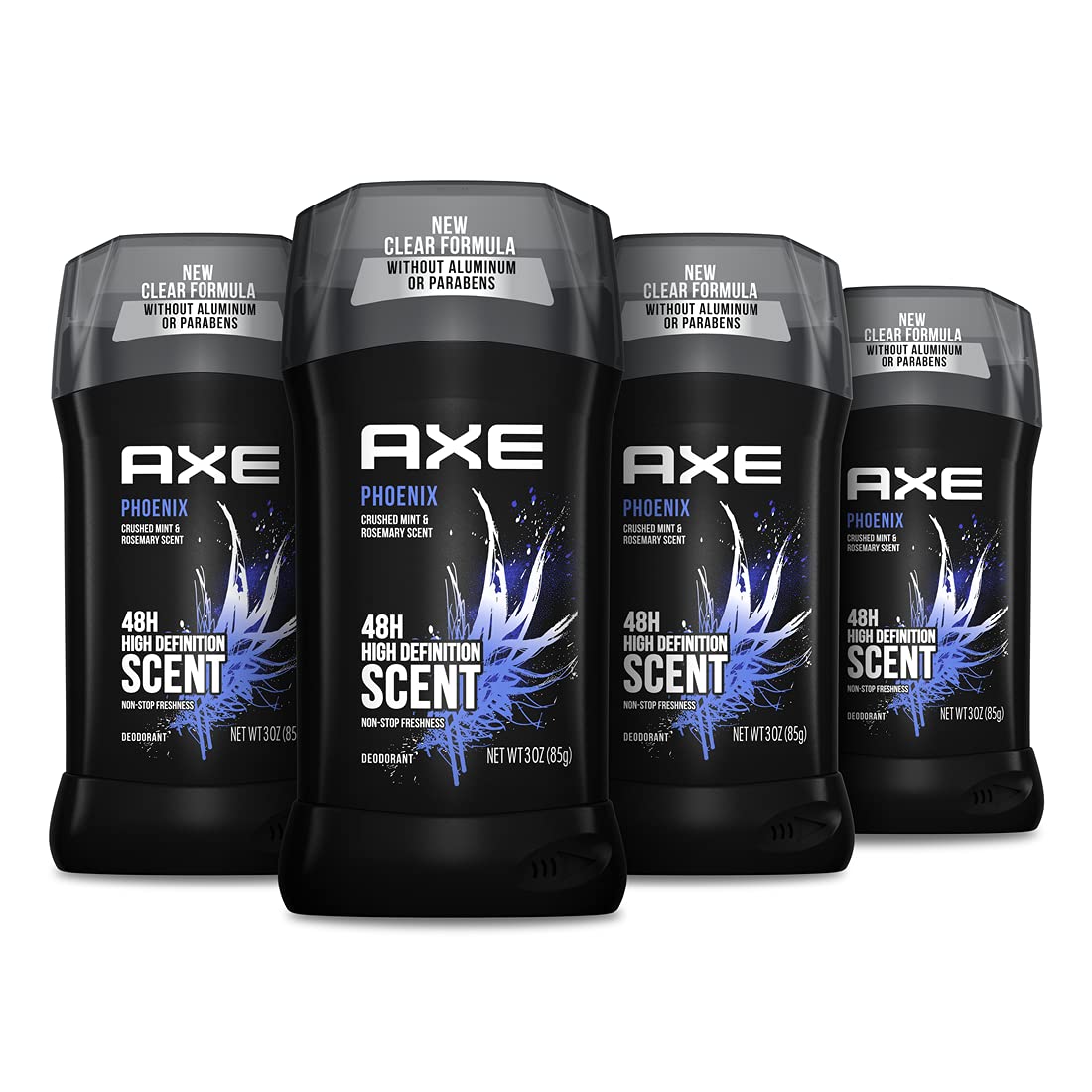 AXE Phoenix front stick showing clear applicator and fresh look