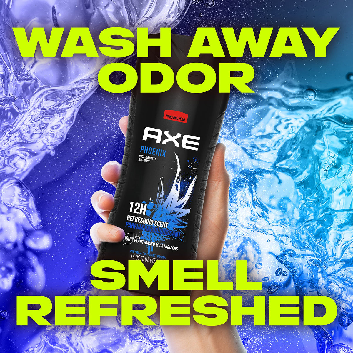 AXE Phoenix bottle in gym bag showing travel convenience and freshness