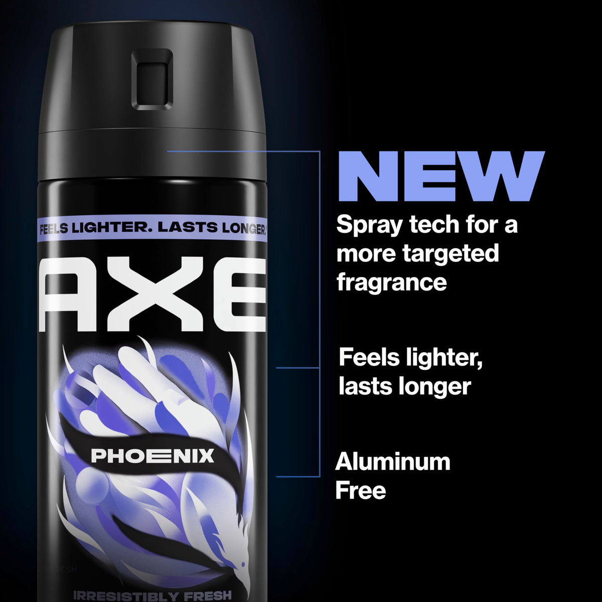 AXE Phoenix held in hand shows compact 2.9 oz travel-friendly benefit