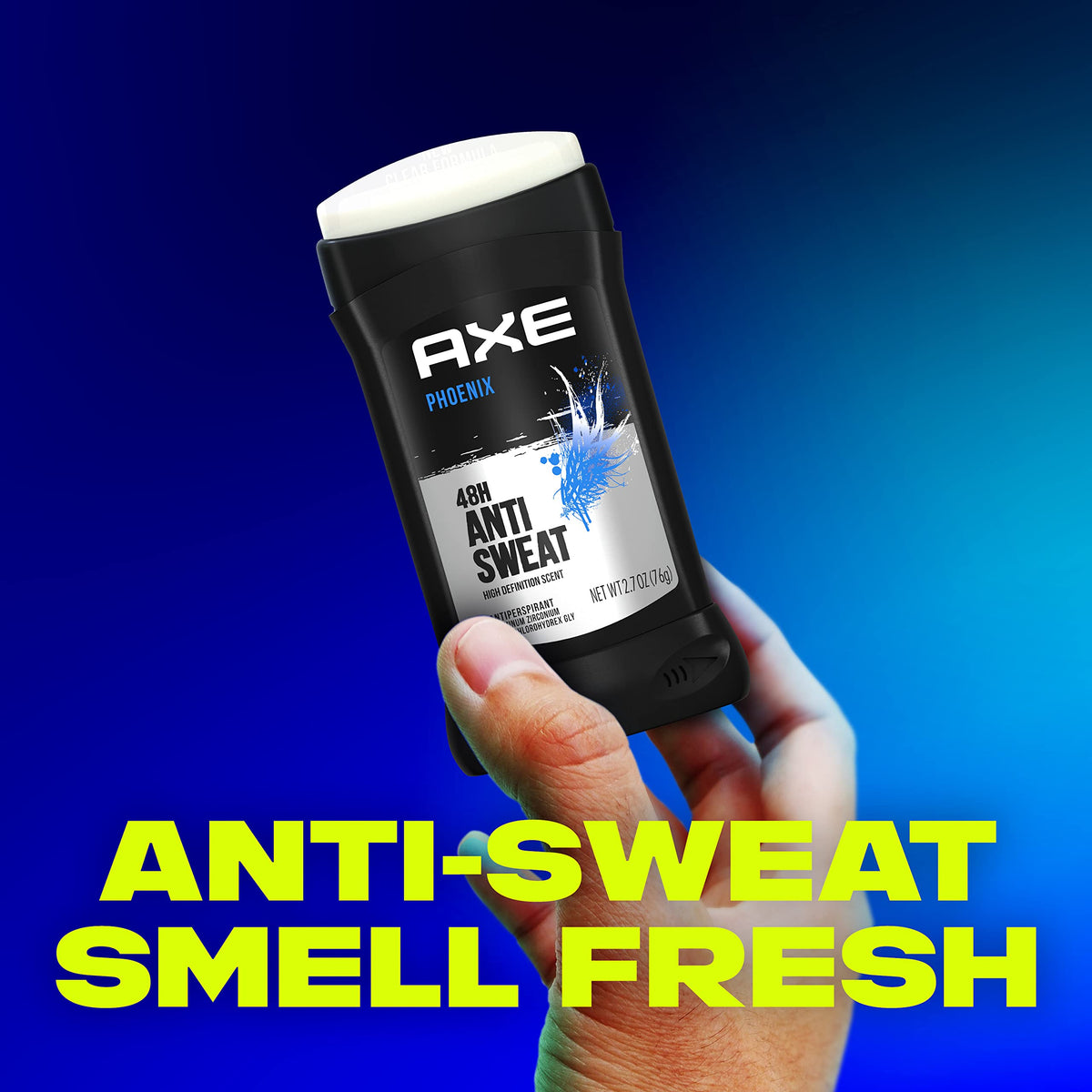 AXE Phoenix label and ingredients panel highlighting fragrance and protection