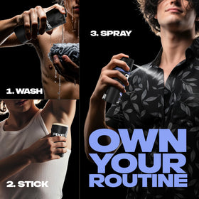 AXE Phoenix inside gym bag suggests post-workout refresh convenience