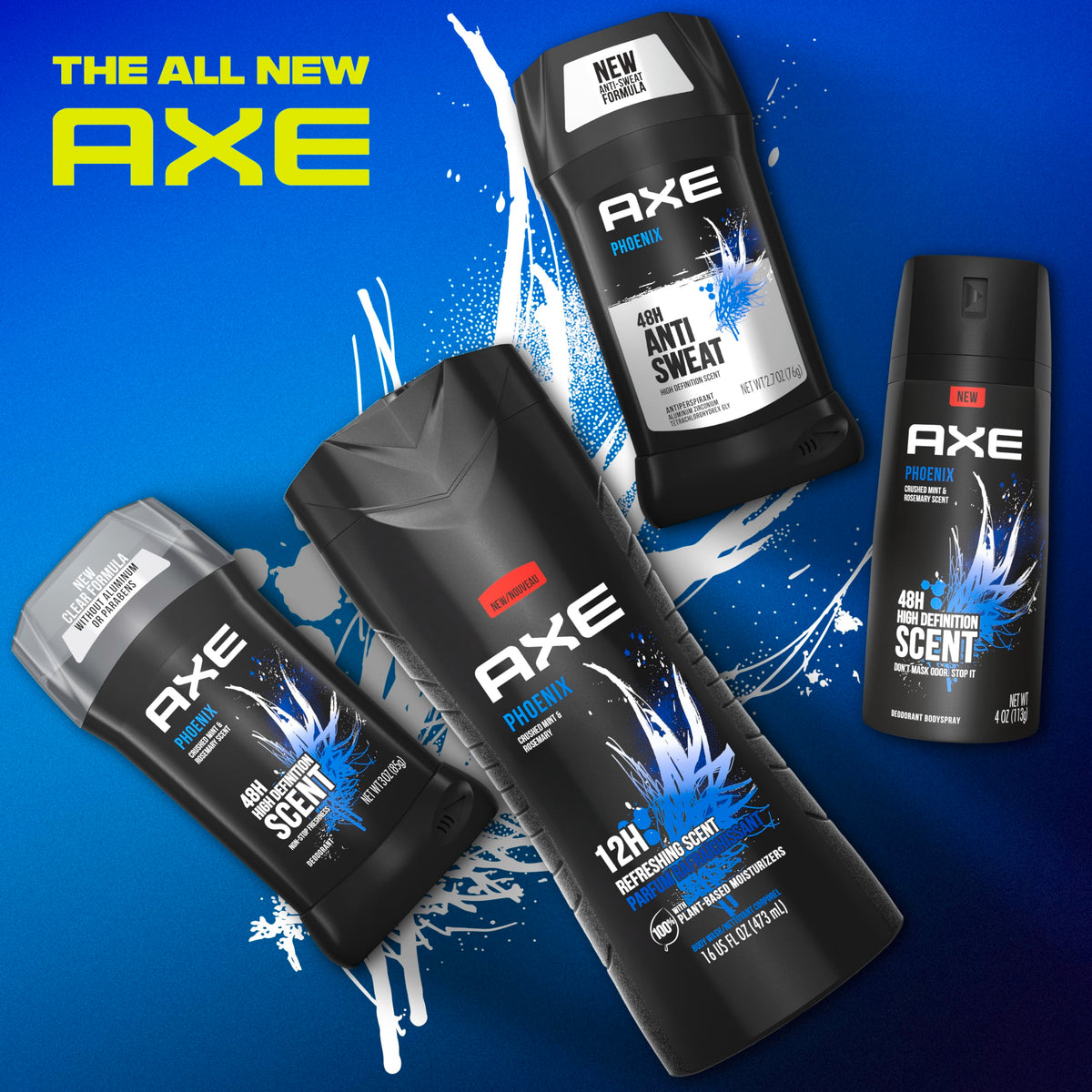 AXE Phoenix in bathroom scene suggesting post-shower freshness benefit