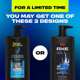 AXE Phoenix bottle next to hand for size and 32 fl oz clarity