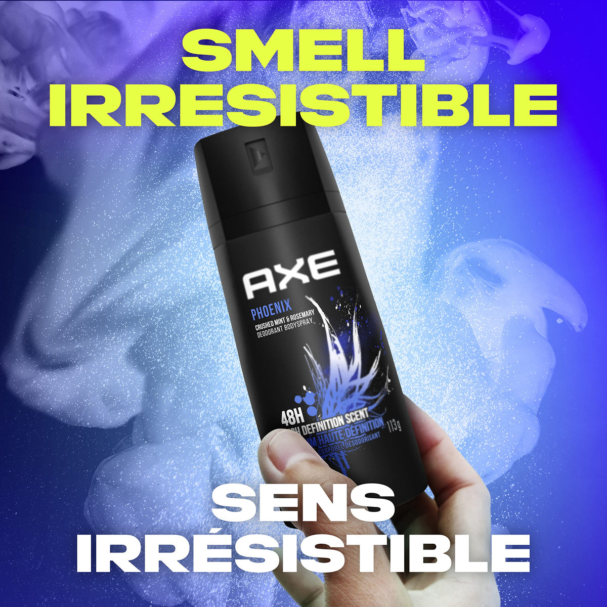 AXE Phoenix scent mood with crushed mint and rosemary for invigorating aroma