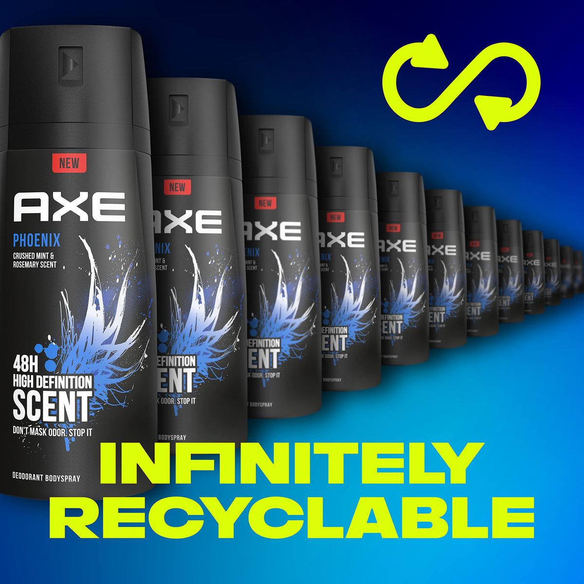 AXE Phoenix can in hand showing compact 4 oz travel-friendly size