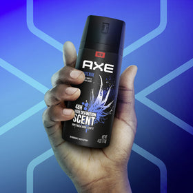 AXE Phoenix mist spray demonstrating fast-drying texture and coverage