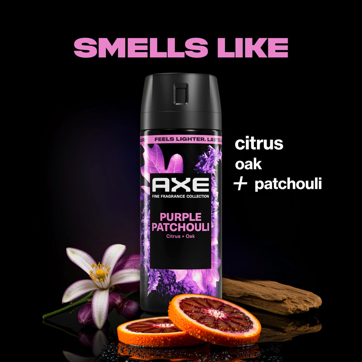 AXE can staged in bathroom suggesting daily grooming and quick refresh benefit