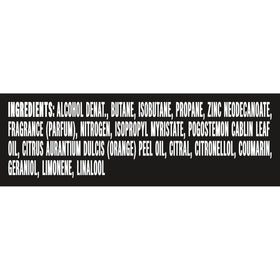 AXE back panel showing ingredients and directions for safe, informed use