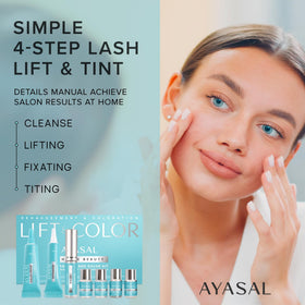 AYASAL lash lift application in progress demonstrating precise control